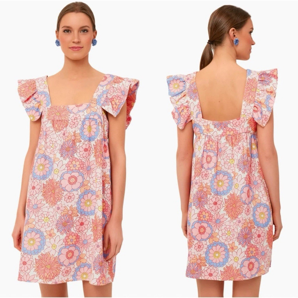 Tuckernuck x Cameran Eubanks NWT Folly Floral Hazel Flutter Sleeve Mini Dress LG